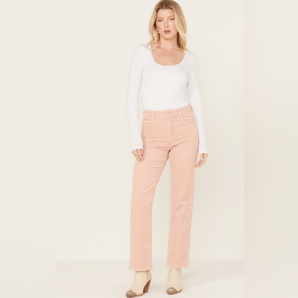 ROLLA'S Straight Leg Jeans in Soft Pink - Picture 1 of 2